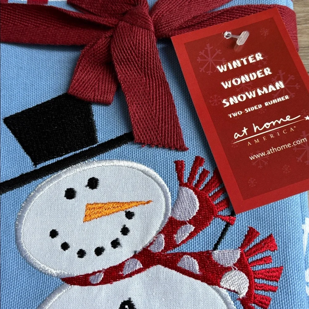 At Home Table runner & Placemats Winter Wonder Snowman collection